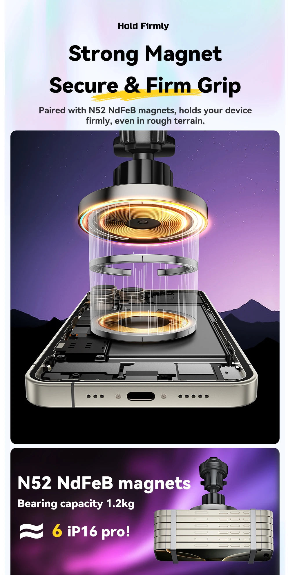 Essager 15W Magnetic Car Phone Holder Wireless Charger Stand For iPhone 16 15 14 13 Pro Max Charging for Magsafe Car Charger RGB sayaragear