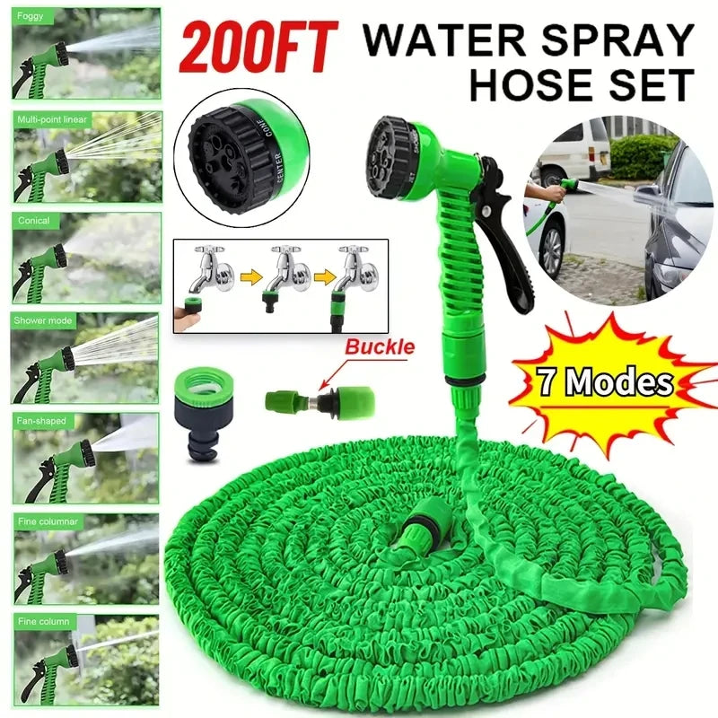 25FT-200FT Expandable Magic Hose Lightweight Design Durable Materials 7 Water Spraying Functions Gun Home Garden Watering Tools sayaragear