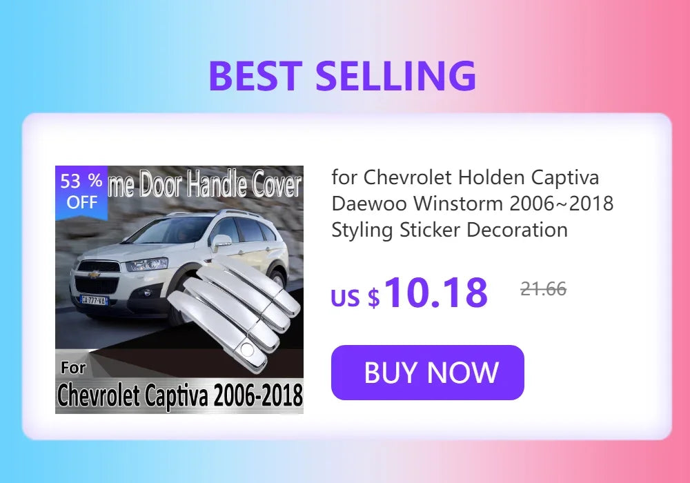 Black Carbon Fiber for Chevrolet Holden Captiva Daewoo Winstorm 2006~2018 2014 2015 2016 2017 Door Handle Cover Car Accessories sayaragear