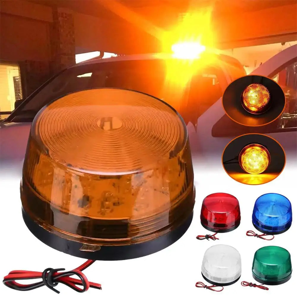 12V LED Strobe Light Emergency Rotating Traffice Indication Car Flash Beacon Light LED Orange Blue Red Flash Car Warning Light sayaragear