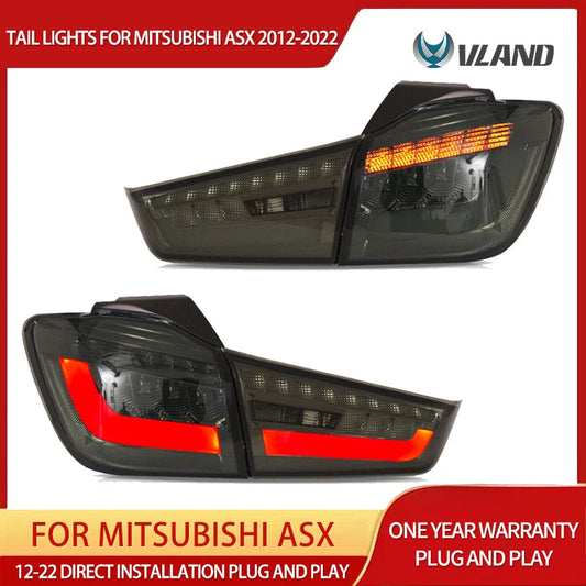 Vland 12-22 ASX LED Tail Lights with Amber Turn Signal sayaragear