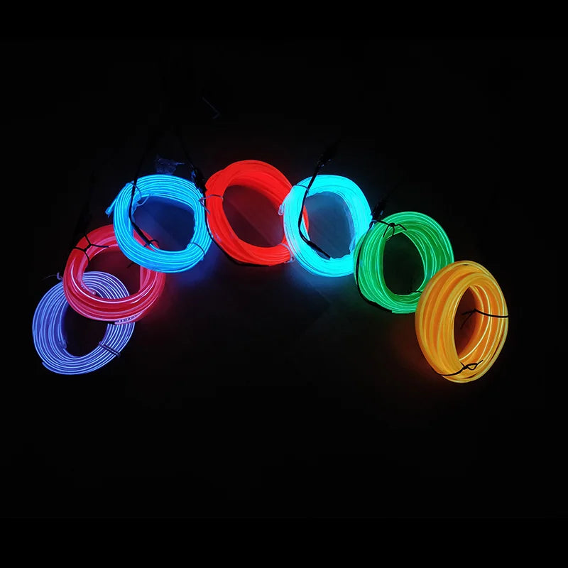 Car Interior Decorative Lamps Strips Atmosphere Lamp Cold Light  Decorative Dashboard Console Auto LED Ambient Lights 1/2/3/4/5M sayaragear