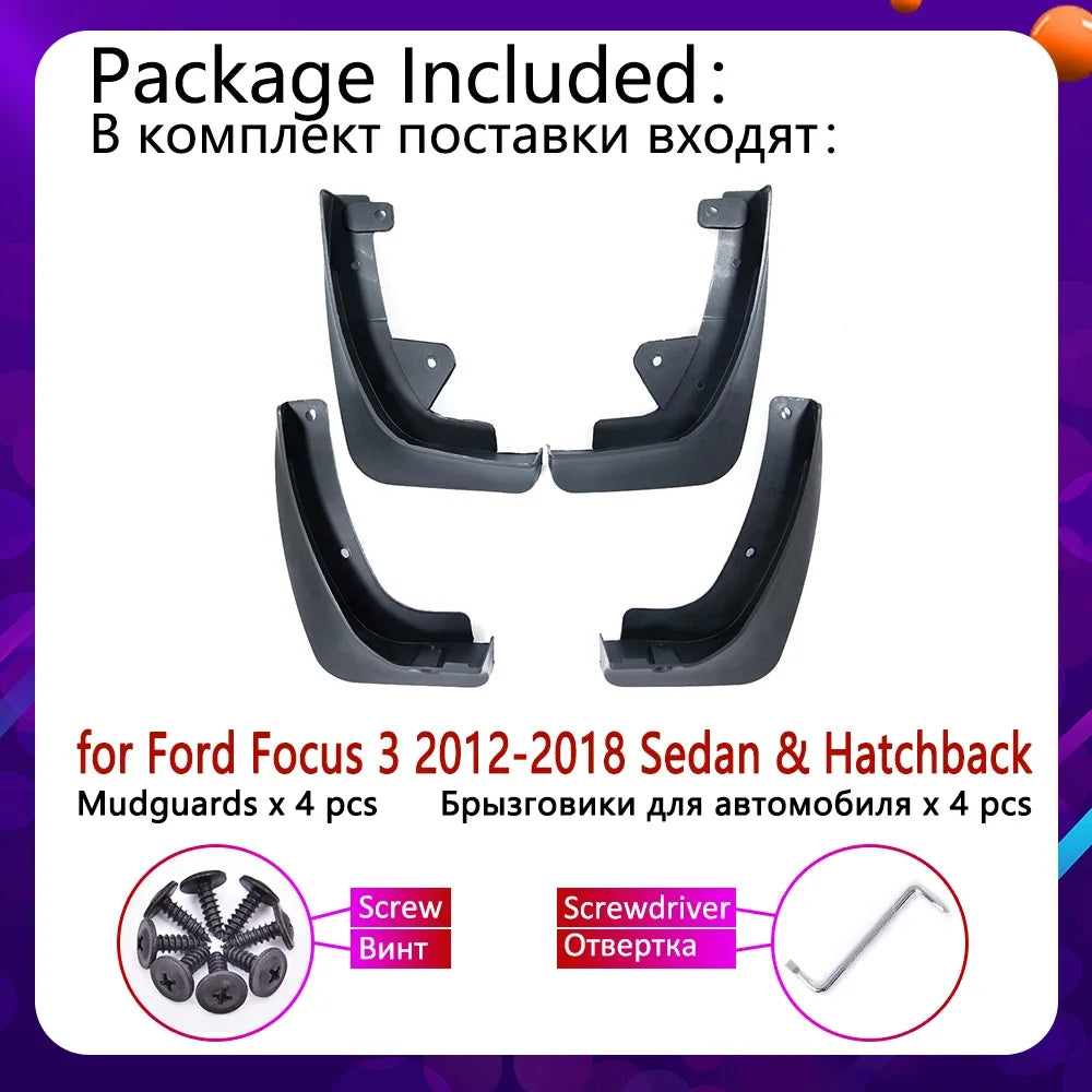 for Ford Focus 3 MK3 2011~2018 Fender Mudguard Mud Flaps Guard Splash Flap Mudguards Accessories 2012 2013 2014 2015 2016 2017 sayaragear