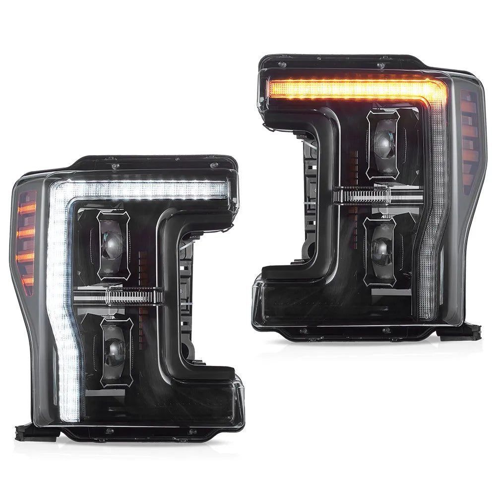 Vland 17-19 F250 F350 F450 F550 Super Duty LED Projector Upgrade Headlights sayaragear