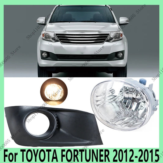 For TOYOTA FORTUNER 2012 2013 2014 Automobile Accessories Front Bumper Fog Lamp Assembly Fog Lamp Protective Cover Anti-Fog Lamp sayaragear