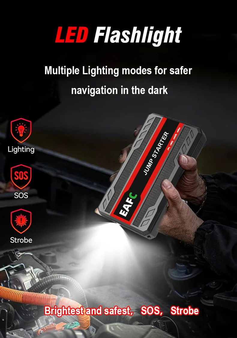 4000A/2000A/600A Portable Car Jump Starter PowerBank Booster Charger 12V Starting Device Petrol Diesel Car Booster JumpStarter sayaragear