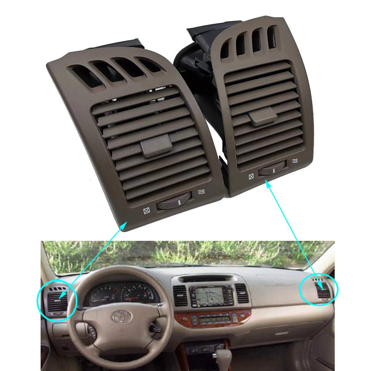 Air vent outlet Radio Dashboard For Toyota Camry 5 2002 2003 2004 2005 2006 Fascia Auto Stereo Panel CD DVD Interior Accessories sayaragear