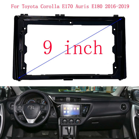 Car Radio Frame For Toyota Corolla E170 Auris E180 2016-2019 9 inch 2DIN Stereo Panel Harness Wire Power Cable Canbus Decoder sayaragear