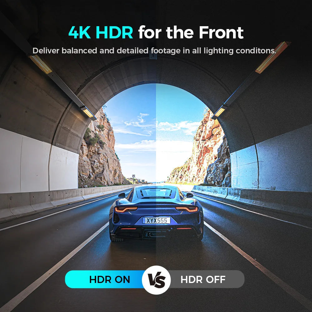 DDPAI N5 Dual 4K HDR Dash Cam Front Rear AI NightVIS Camera WiFi 6 GPS ADAS Voice Control 24H Parking Mode 32G eMMC Car DVR sayaragear