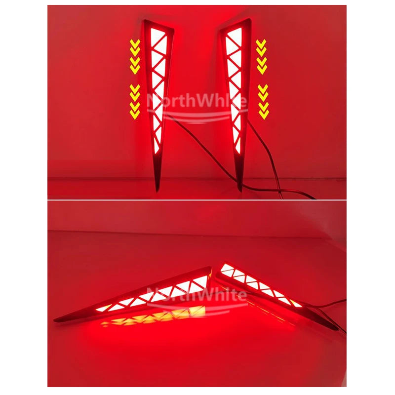 LED Rear Bumper Reflector Light For GAC GS3 2023-2024 Fog Lamp Brake Light Dynamic Turn Rear Fog Lamp Bumper Light sayaragear