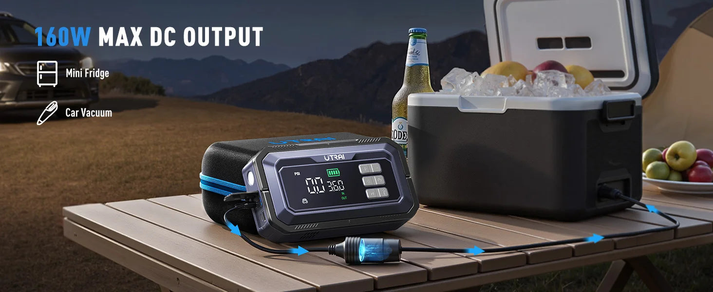 UTRAI All-in-One 7000A Car Jump Starter with Air Compressor &  OBD Diagnosis & Outdoor Camping Lights Emergency Boosters sayaragear