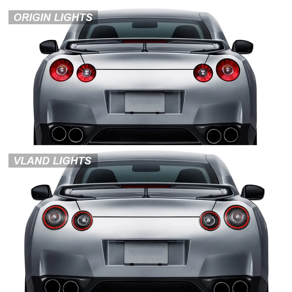 VLAND LED Tail Lights Assembly For 2008-2023 Nissan GTR R35 Godzilla Rear Lamps sayaragear