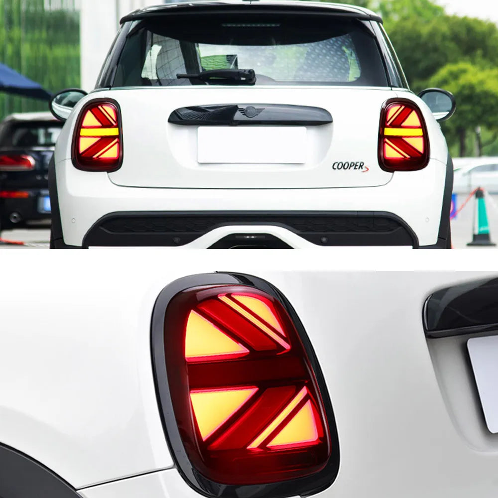Vland 14-19 Mini Cooper F55 F56 F57 LED Tail Lights with Sequential Turn Signal Rear Lamp Assembly Upgrade sayaragear