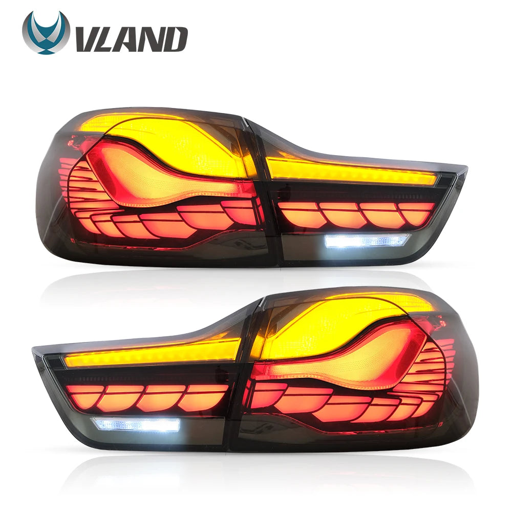 Vland 14-20 BMW 4 Series F32 F33 F36 M4 F82 F83 Full LED Tail Lights GTS Style Rear Lamp Assembly Plug and Play Upgrade Replacem sayaragear