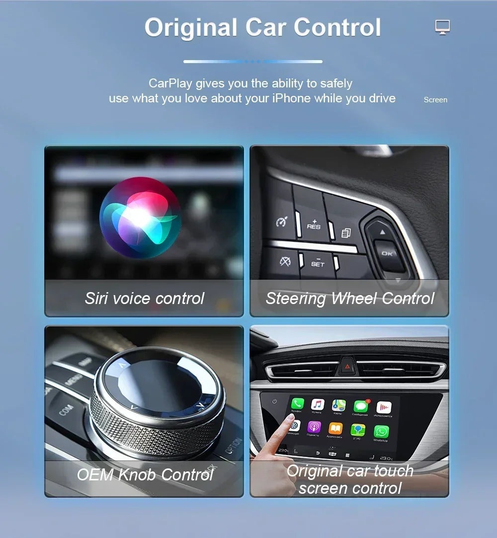 Wired To Wireless Carplay Android Auto 2in1 Wireless Adapter Carplay Wireless Adapter  for OEM Car Stereo with USB Plug and Play sayaragear