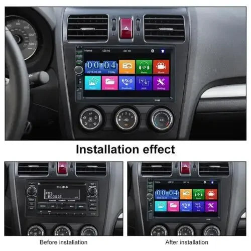 7" Double 2 DIN Car MP5 Player B-T Touch Screen Stereo Radio With 4led Camera sayaragear