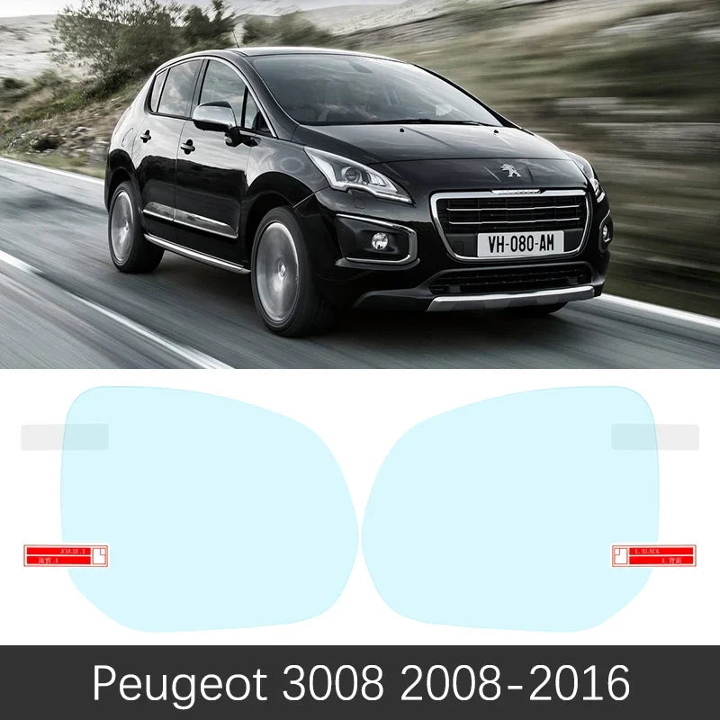 for Peugeot 3008 2008~2020 mk1 mk2 3008GT GT 3008 Full Cover Anti Fog Film Rearview Mirror Rainproof Accessories 2013 2015 2017 sayaragear