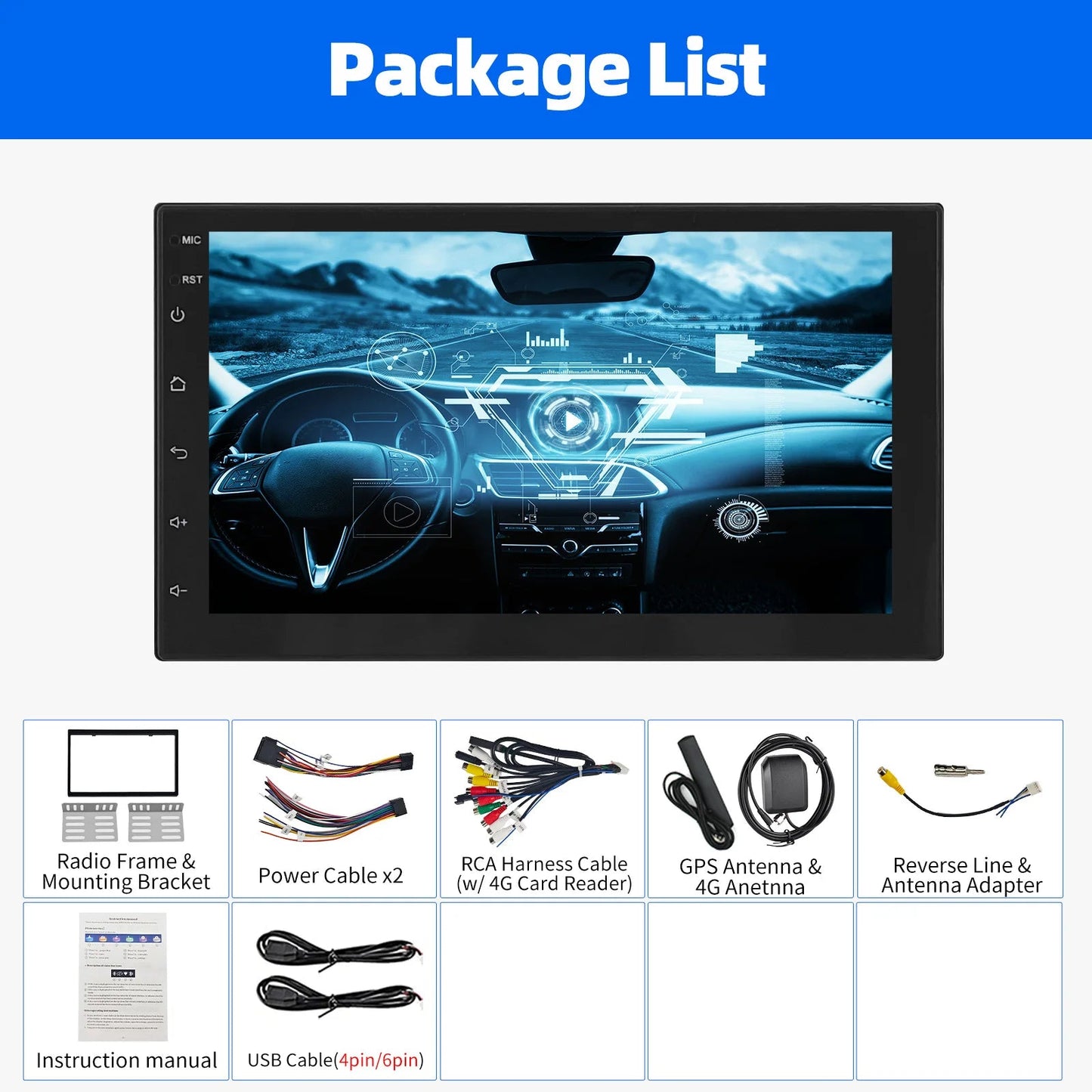 ESSGOO 7 9 10" Car Radio Android Auto Carplay Car Stereo Multimedia Player Universal WIFI GPS Autoradio Car Intelligent Systems sayaragear