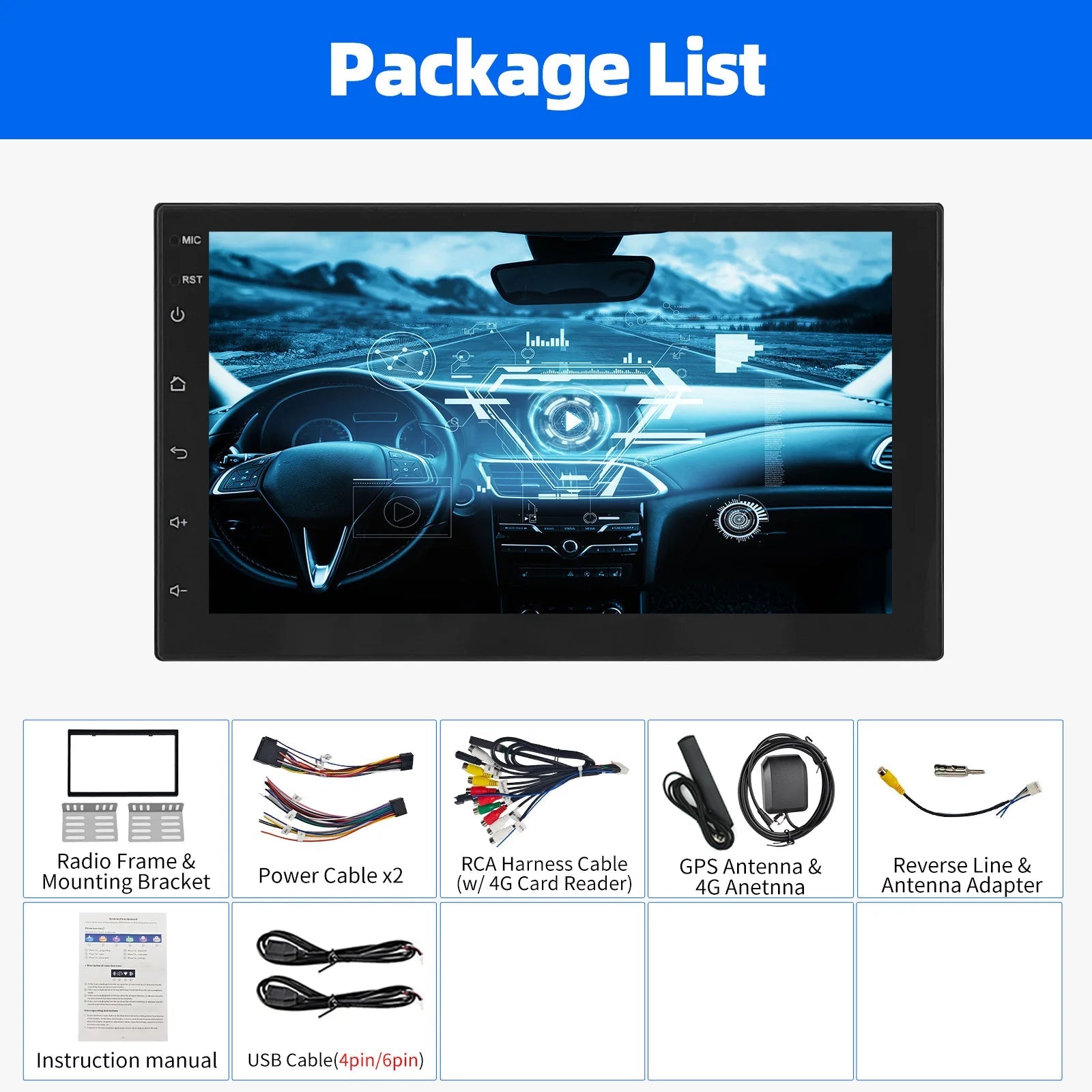 ESSGOO 7 9 10" Car Radio Android Auto Carplay Car Stereo Multimedia Player Universal WIFI GPS Autoradio Car Intelligent Systems sayaragear