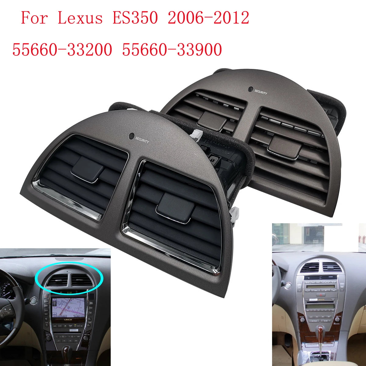 HAOCHEN A/C Car Air Conditioner Vent AC Outlet Panel Grille For LEXUS ES350 2006 2007 2008 2009 2010 2011 2012 auto acessories sayaragear