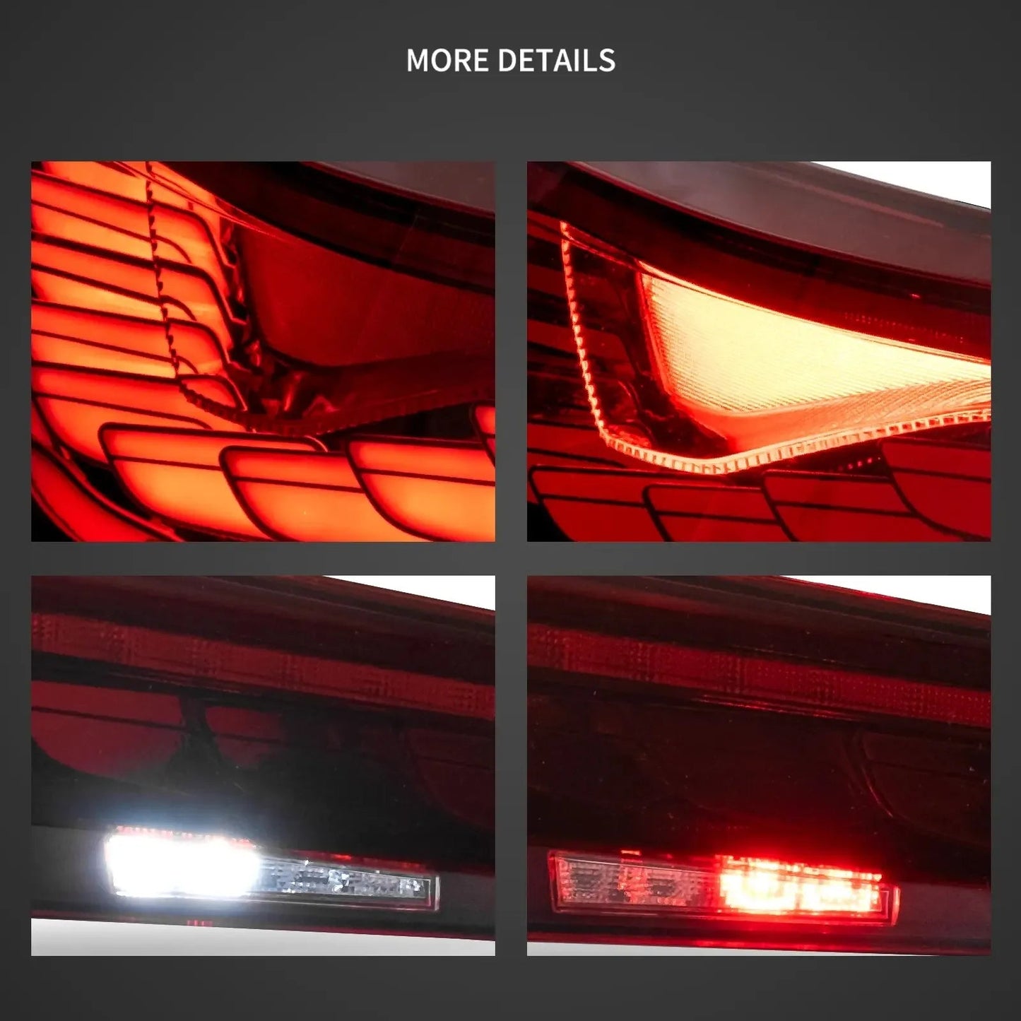 VLAND 2020-2022 4 Series 2nd Gen G22/G23/G26 OLED Tail Lights Dynamic Welcome Lighting Rear Lamp Assembly sayaragear