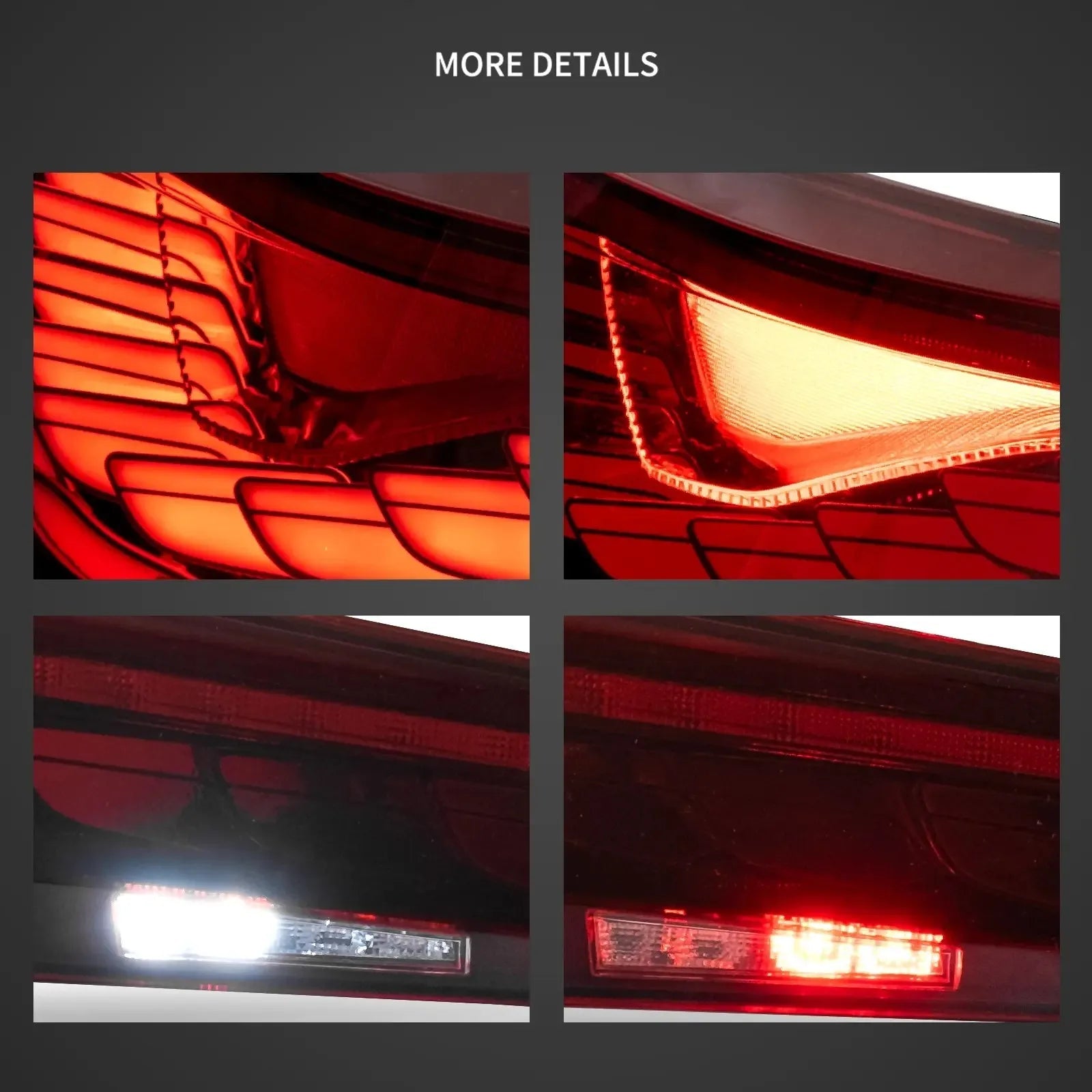VLAND 2020-2022 4 Series 2nd Gen G22/G23/G26 OLED Tail Lights Dynamic Welcome Lighting Rear Lamp Assembly sayaragear