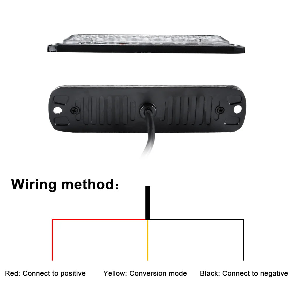 led strobe light Flashing Grille Lights Car emergency light 6LED WARN LIGHT police lights for car TRUCK strobe led light 12v 24v sayaragear