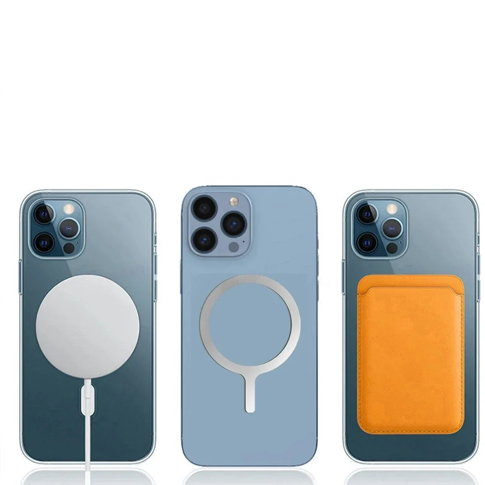 Universal Magnet Sticker Magnetic Adapter Ring Suitable for Magsafe IPhone Wireless Charging Cellphone Round Metal Plate Ring sayaragear