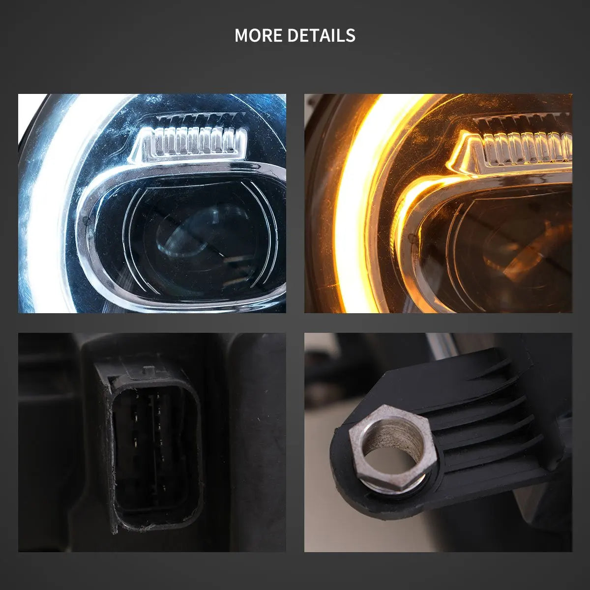 Vland 07-15 Cooper LED Headlights (R55 R56 R57 R58 R59) With Dual Beam Projector sayaragear