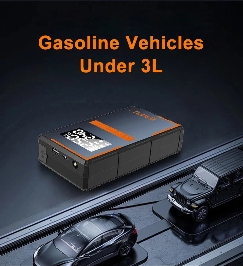 2025 Newest All-in-One Car Emergency Jump Starter & Air Pump 1200A Peak 150PSI Tire Inflator with LED Light & Power Bank sayaragear