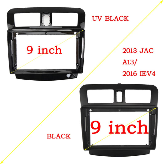 For JAC J3 A13 2013 - 2017 IEV4 9Inch Car Radio Fascias Android GPS MP5 Stereo Player 2 Din Head Unit Panel Dash Frame Installat sayaragear