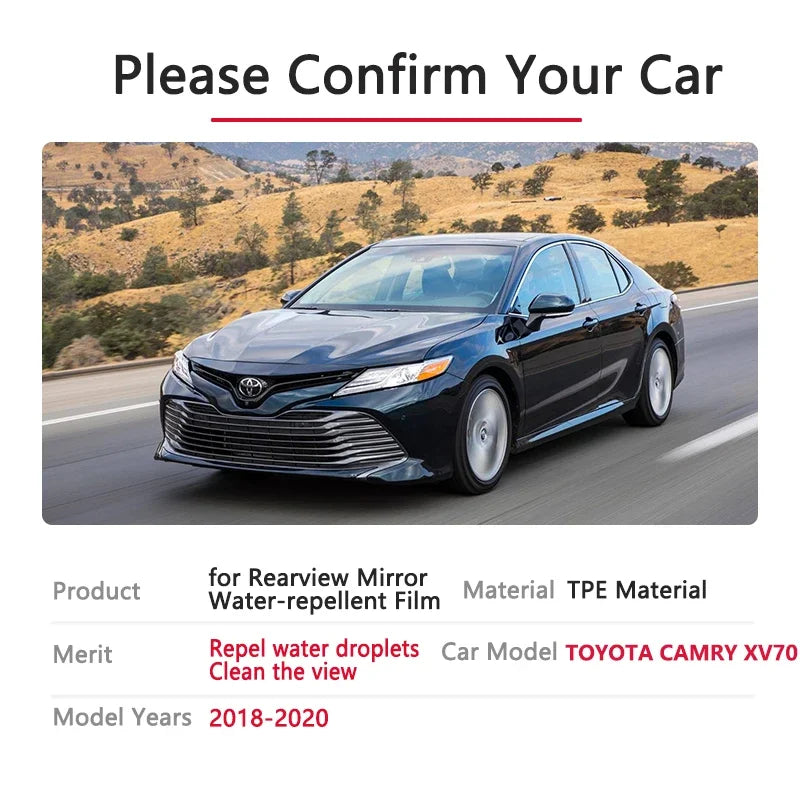 Full Cover Anti Fog Film Rearview Mirror for Toyota Camry 70 XV70 2018~2020 Car Stickers Cars Accessories Clear Mirrors Films sayaragear