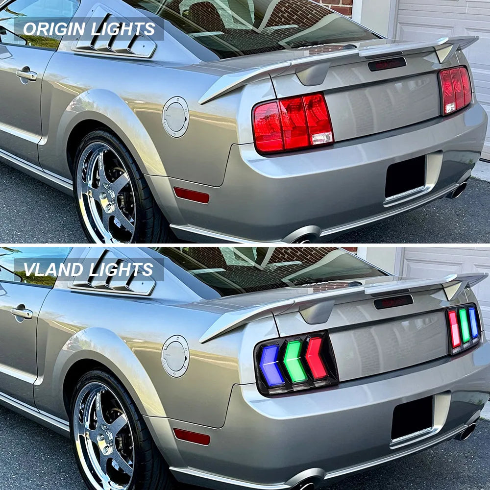Vland Mustang 2005–2009 RGB LED Tail Lights with Sequential Turn Signal sayaragear