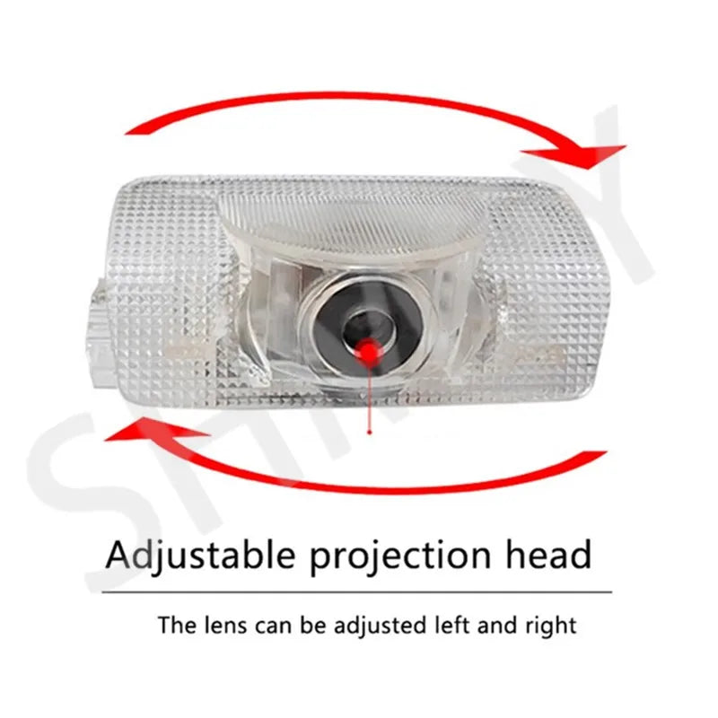 2Pcs For Camry Car Door Lights Bulbs Ghost Shadow Lamp LED Projector Accessories 40 50 55 70 XV40 XV50 XV70 2006-2023 2024 sayaragear