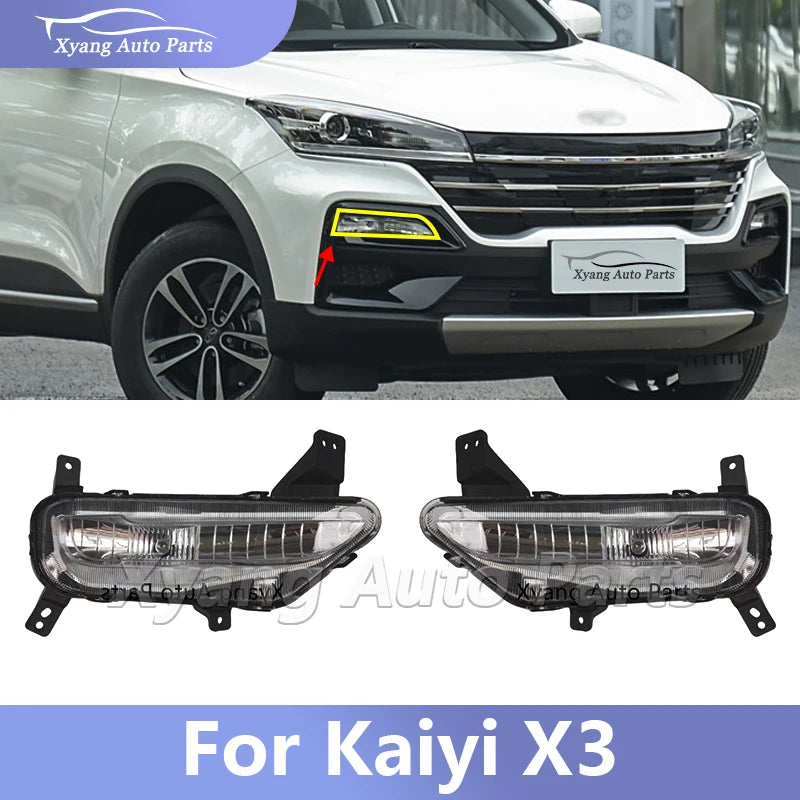 Front Bumper Fog Light For Kaiyi X3 Daytime Running Lamp FX11-4102010-02AA FX11-4102010-01AA sayaragear