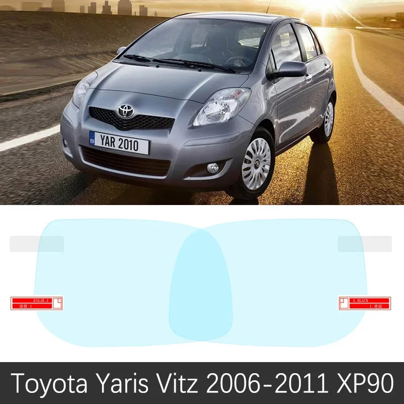 Full Cover Anti Fog Rainproof Film Rearview for Toyota Yaris Vitz 2000~2019 XP10 XP90 XP130 10 90 130 Car Stickers Accessories sayaragear