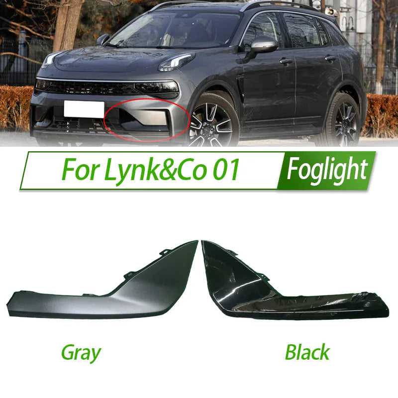 For Lynk&Co 01 Front Rear Bumper Fog Light Cover Foglight Fog Lamp Foglamp Frame Lid Housing sayaragear