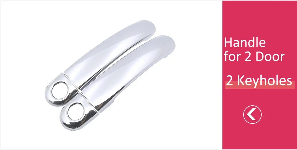 Chrome Car Door Handle Cover for Seat Leon MK1 1M 1999~2004 Handles Covering Trim Set Exterior Accessories 2000 2001 2002 2003 sayaragear