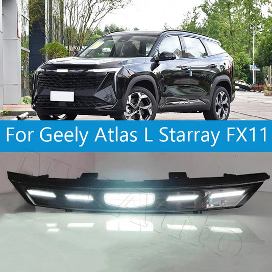 For Geely Atlas L Starray FX11 2023- LED Daytime Running Light DRL Front Grill Light Front Position Light sayaragear