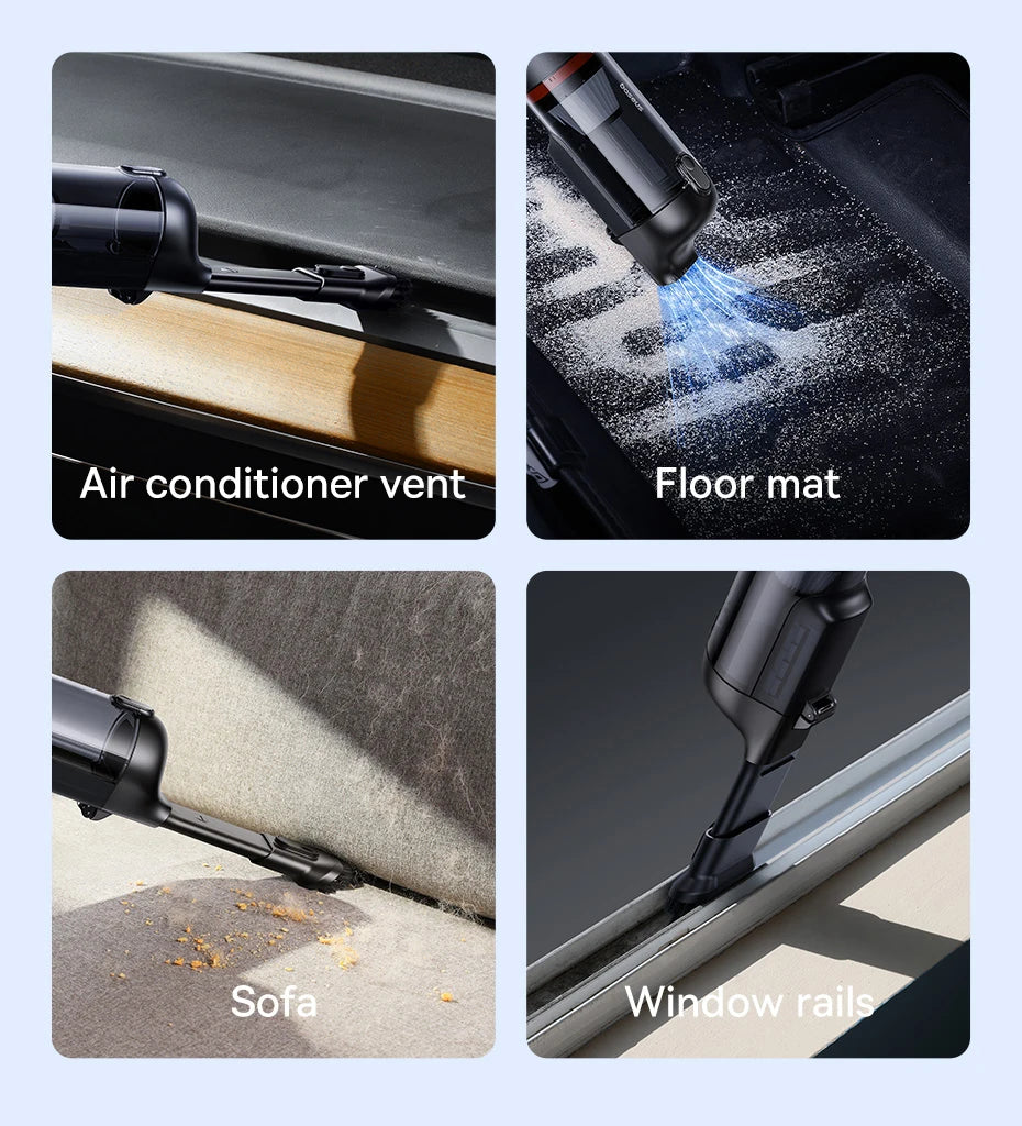 Baseus A5 Air Car Vacuum Cleaner 2-in-1 Powerful Wireless Cleaner Strong Suction Handheld Car Cleaning Portable Home Appliance sayaragear