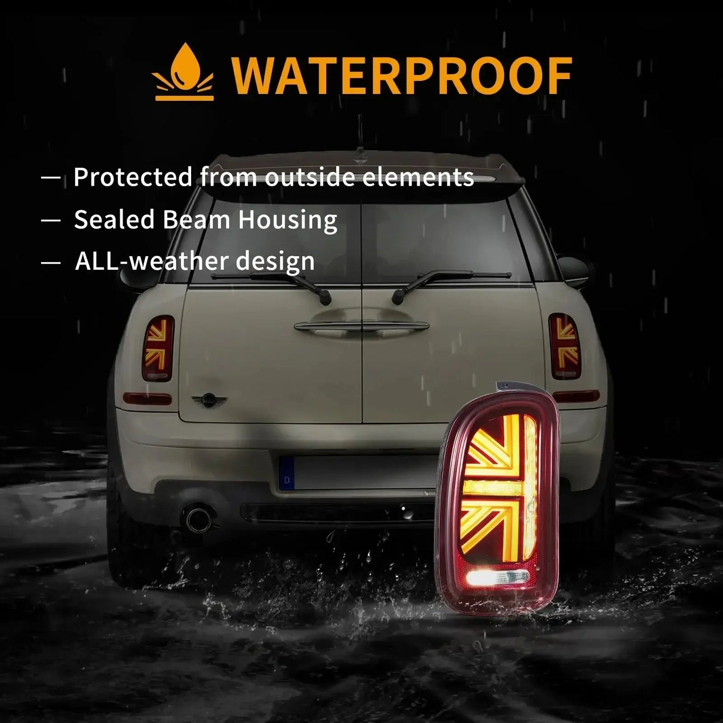 Vland Full LED Tail Lights for 07-14 Cooper Clubman R55 Vehicle Lighting Accessory sayaragear