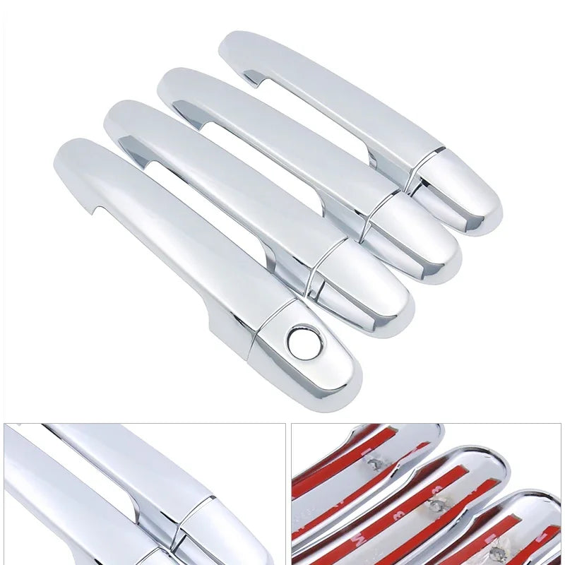 Chrome Car Door Handle Cover for Toyota Yaris vitz XP150 2014~2019 Exterior Covering Trim Set Accessories 2015 2016 2017 2018 sayaragear