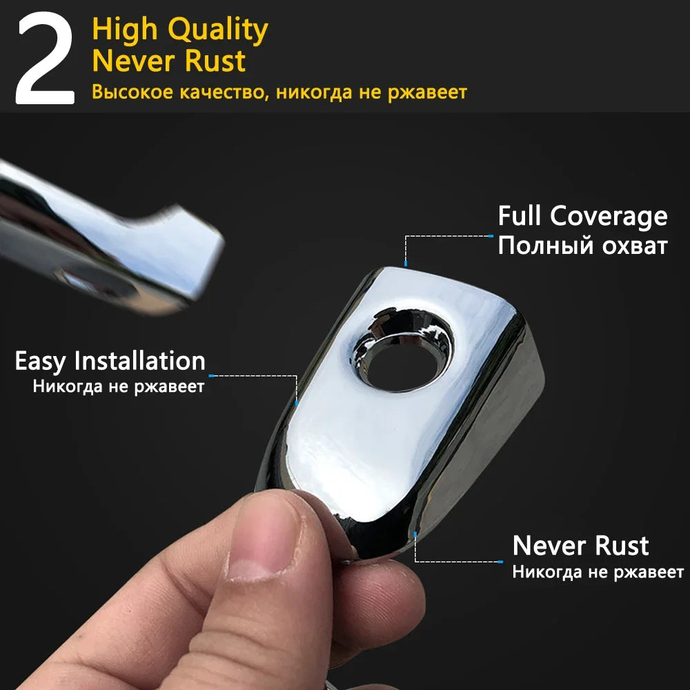Luxury chrome door handle cover trim protection cover for Renault Koleos Samsung QM6 MK2 2017~2020  Car accessory sticker 2018 sayaragear