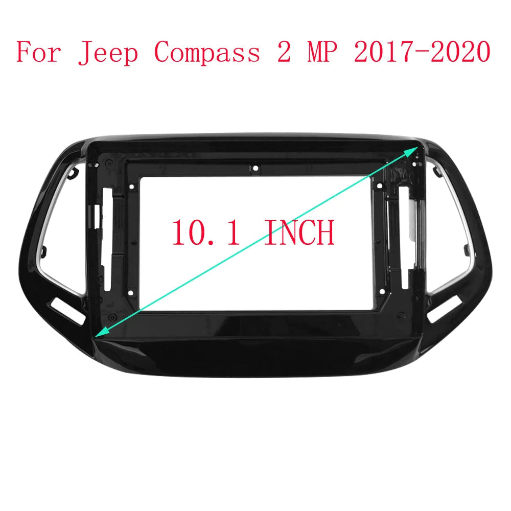 10 Inch Car Frame Fascia Adapter Canbus Box Decoder Android Radio Dash Fitting Panel Kit For Jeep Cherokee Compass 2017-2019 sayaragear