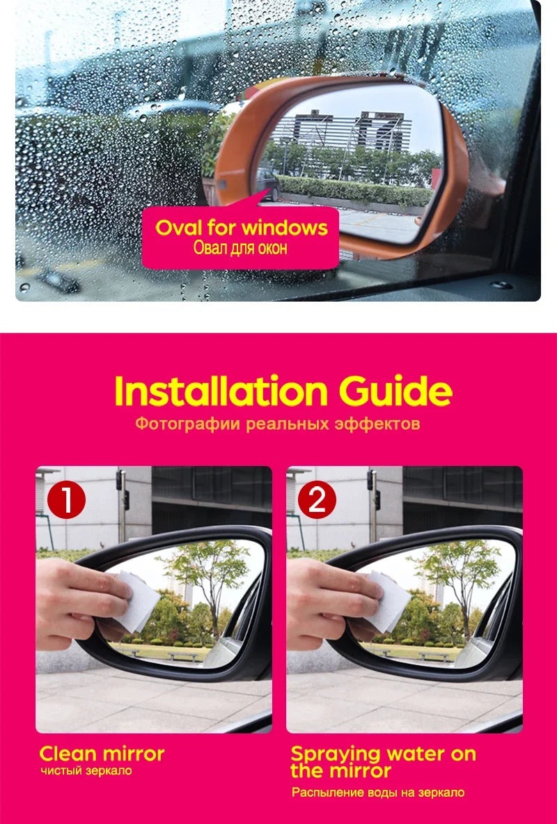 Full Cover Anti Fog Rainproof Film for Toyota Fortuner 2005 -2020 AN50 AN60 AN150 AN160 Hilux SW4 SR5 Rearview Mirror Protective sayaragear