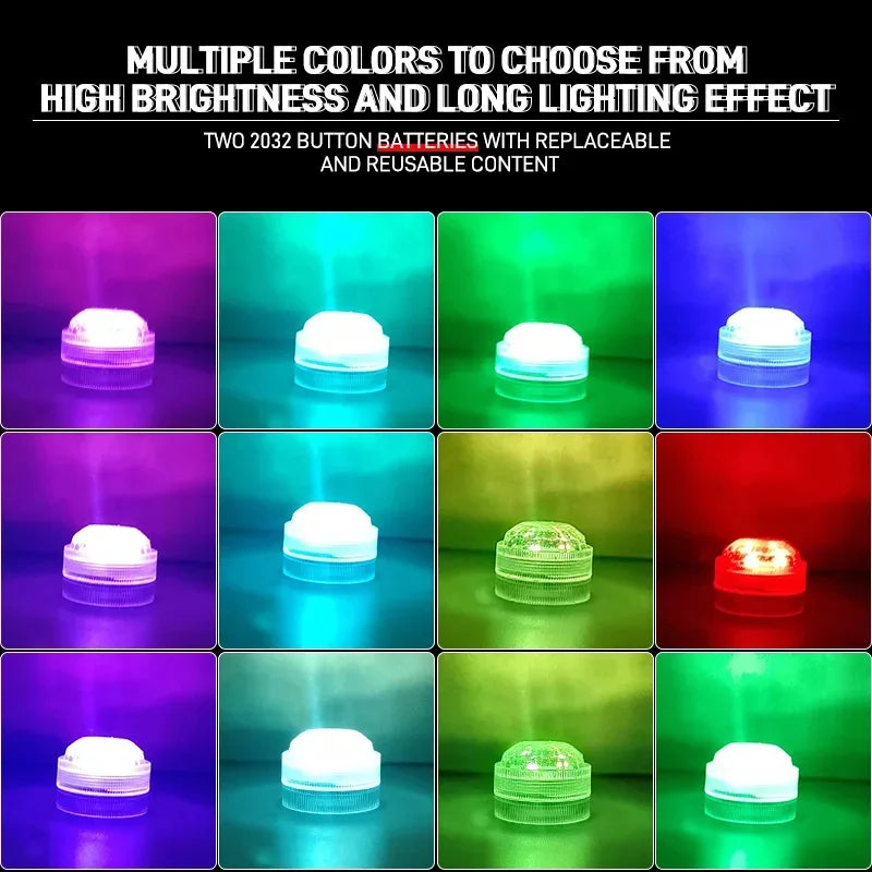 Wireless Adhesive LED Car Interior Ambient Light Remote Control Decor Auto Roof Foot Atmosphere Lamp Bicycle Tail Light sayaragear