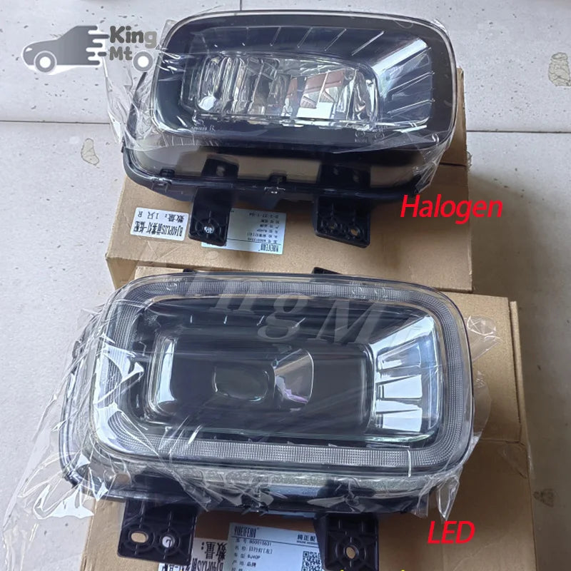For BAIC BJ40C BJ40 PLUS Foglight Fog Light Assembly LED/ Halogen Front Bumper Fog Lamp Kit Replacement with Waterproof Housing sayaragear