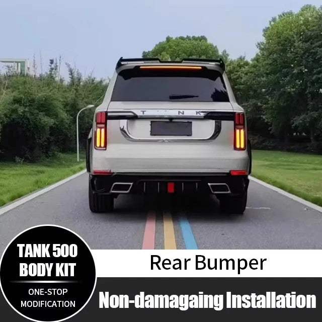 Car Modification Accessories High Quality ABS Hurricane Knight Rear Bumper for GWM Tank 500custom sayaragear