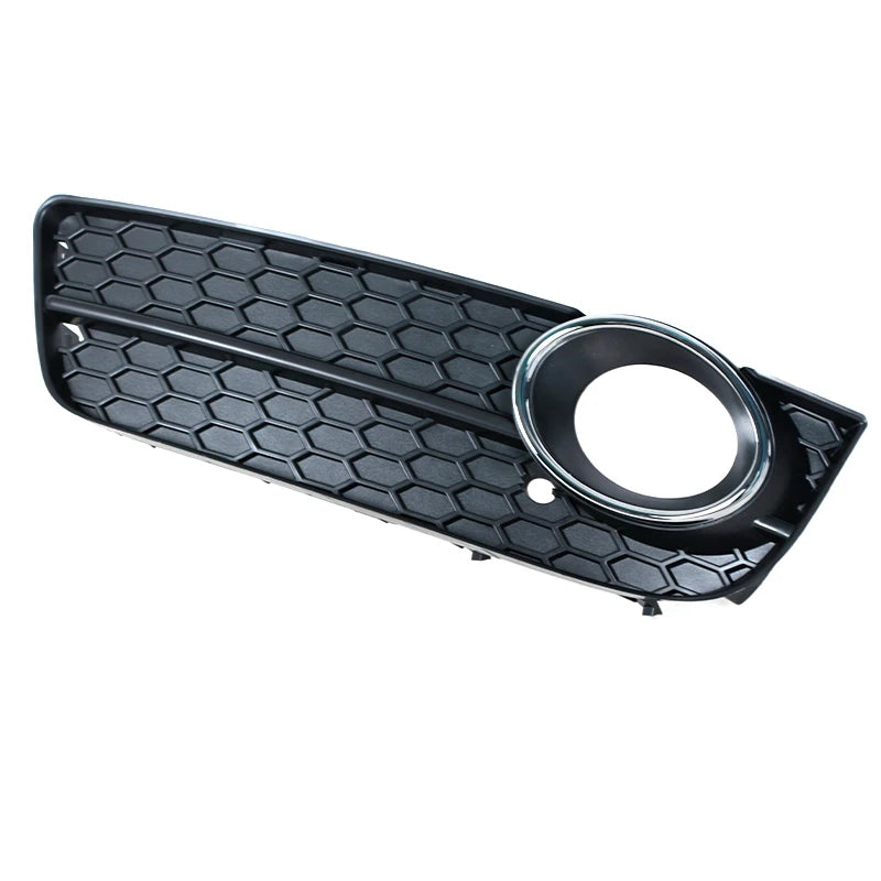 For Audi A5 2008 2009 2010 2011 2012 Honeycomb Mesh Fog Light A4 Grille Cover 8T0807681 8T0807682 W/ Chrome Ring Grill Parts - sayaragear