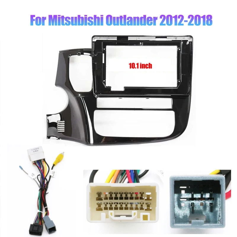 9/10.1 inch 2 Din Car Stereo Radio Fascia Panel Audio Frame Cover Trim Kit Face Bezel For Mitsubishi Outlander 2012-2020 2021 sayaragear